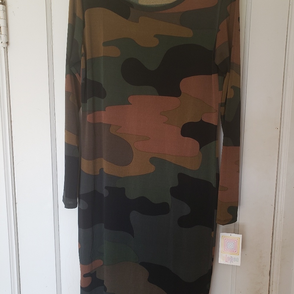 Lularoe Debbie Dress - Camo Unicorn